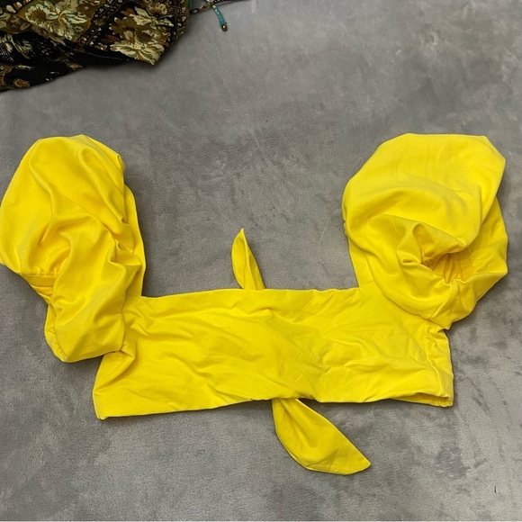 New! SET Agua Bendita Eileen Isabella Puff Sleeve Bikini 10920 12631 - Picture 4 of 16